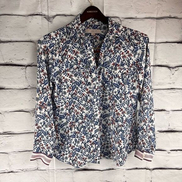 Loft floral field utility button down shirt - Picture 4 of 8